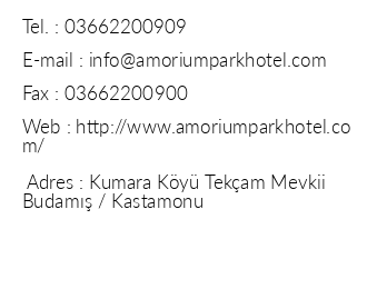 Amorium Park Hotel iletiim bilgileri